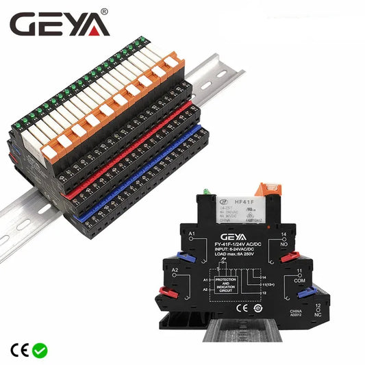 FY-41F 6.2mm Din Rail Slim Relay Socket