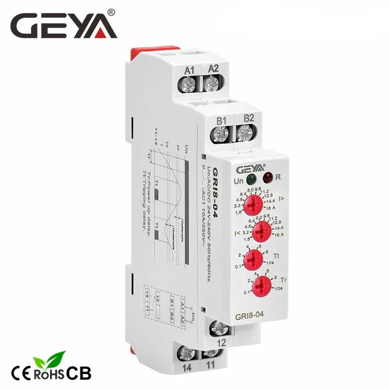 GRI8-01/02/03/04  0.05A-16A/AC24-240V/DC24V Current Relay