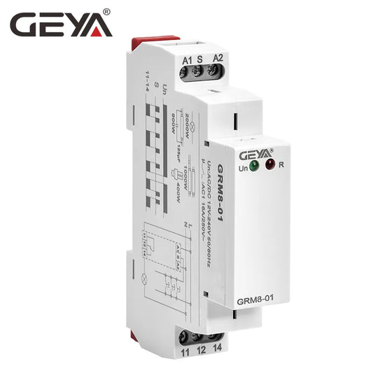 GRM8 AC230V/AC/DC12-240V Din Rail Latching Relay