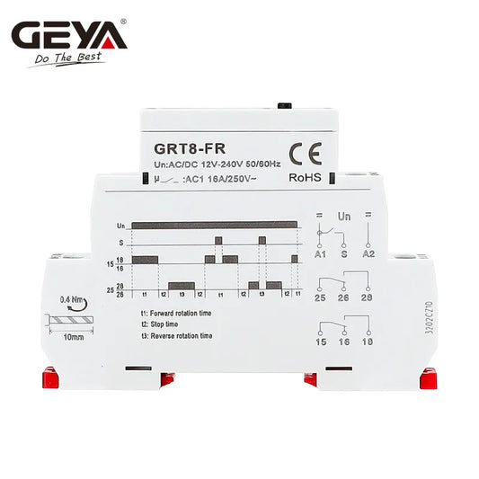 GRT8-FR 16A AC230V/AC/DC12~240V 2SPDT Forward and Reverse Control