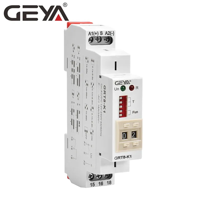 GRT8-K AC/DC 12V/24V/220V/230V Delay On/Off Digital Setting Multifunction Timer Relay