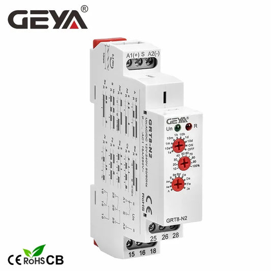 GRT8-N 16A AC/DC 12V/24V/220V/230V Extended Multifunction Timer Delay Relay