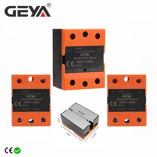 GSR1-1 10A/25A/40A/60A/80A/100A/120A DC-AC/DC-DC/AC-AC  Without Cover Single Phase Solid State Relay