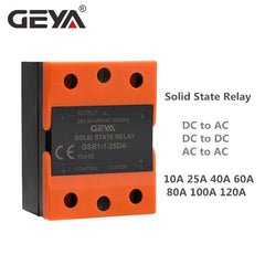 GSR1-1 10A/25A/40A/60A/80A/100A/120A DC-AC/DC-DC/AC-AC  Without Cover Single Phase Solid State Relay