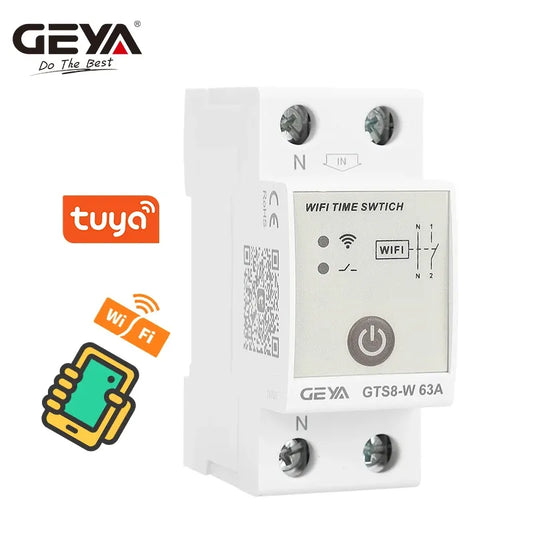 GTS8-W AC220V/32A/40A/63A/80 DIN Rail Smart Home Wireless Remote WlFl Timer Switch