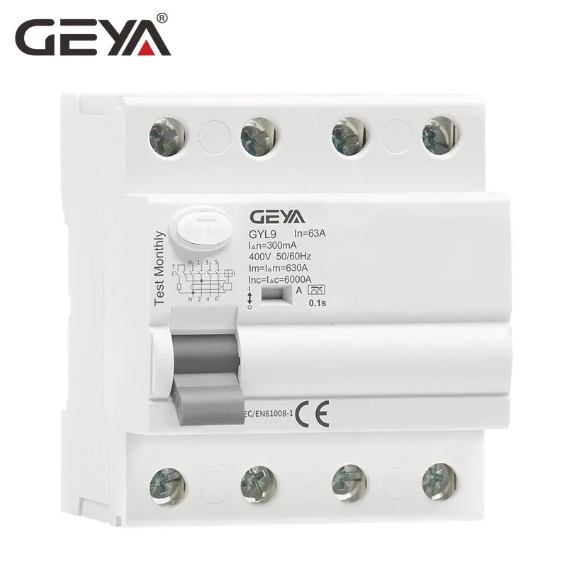 GYL9 4P Type A RCD RCCB Current Circuit Breaker