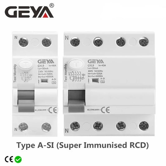 GYL9 Type A-SI RCD RCCB Current Circuit Breaker