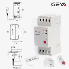 THC 16A/20A/25A Din Rail Twlight Switch